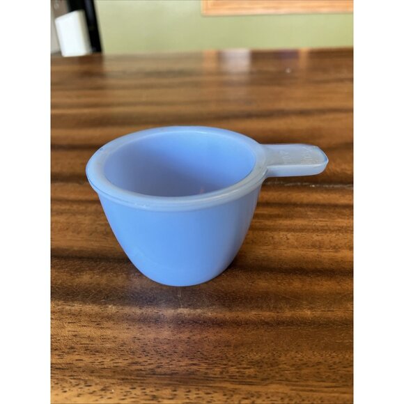 Jeannette Delphite Blue Milk Glass 1/4 Cup Measuring Tab Handle - Picture 1 of 6
